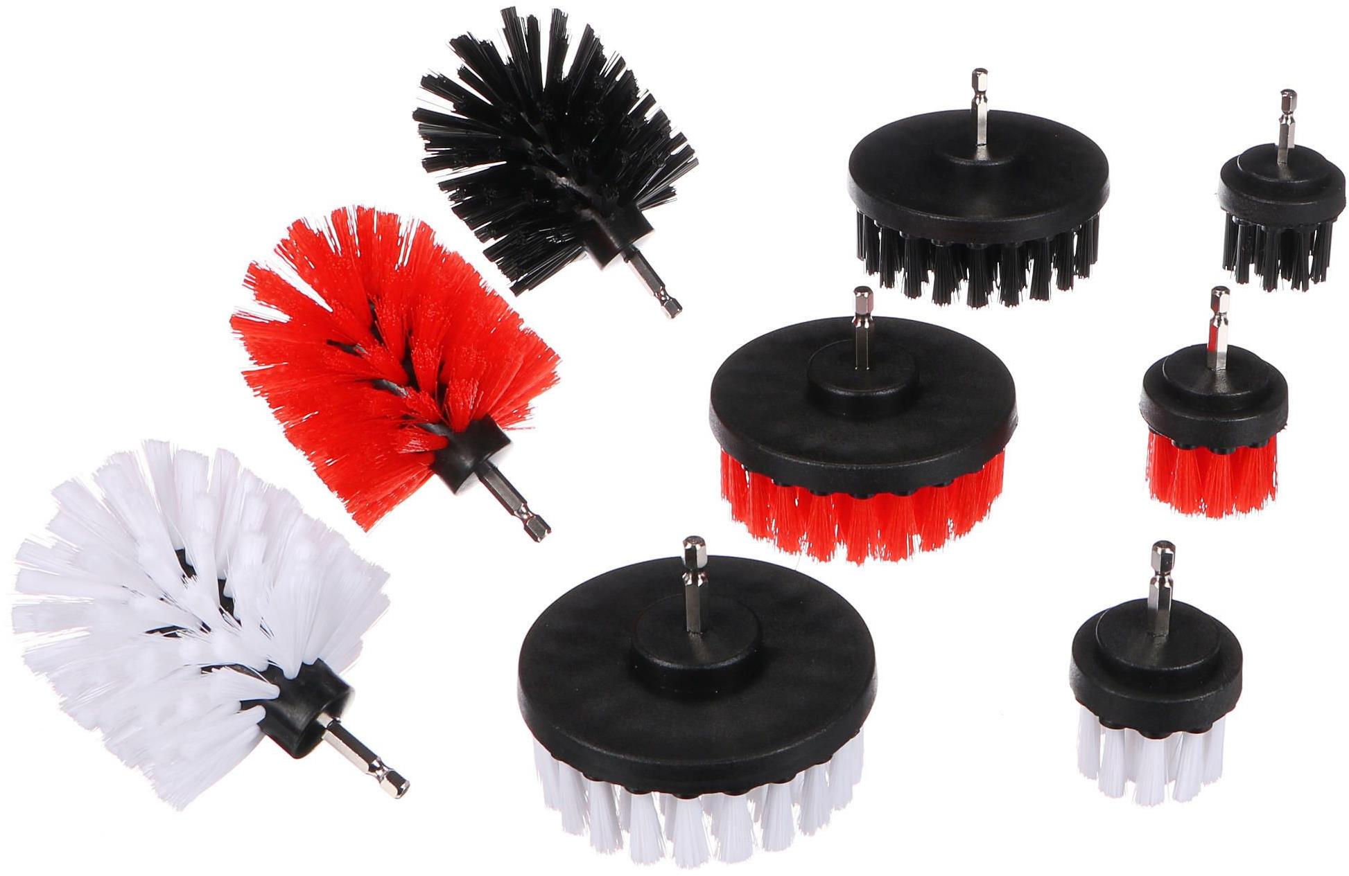 Sixtol Car Detailing Drill Brush 9, 9 ks