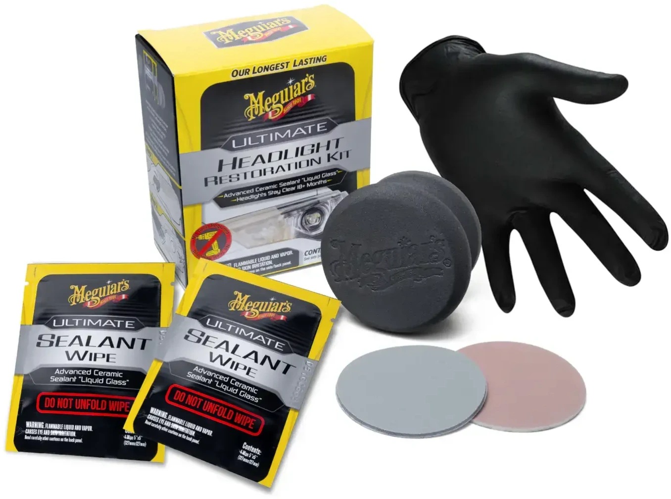 Meguiar's Ultimate Headlight Restoration kit - sada na renovaci světlometů
