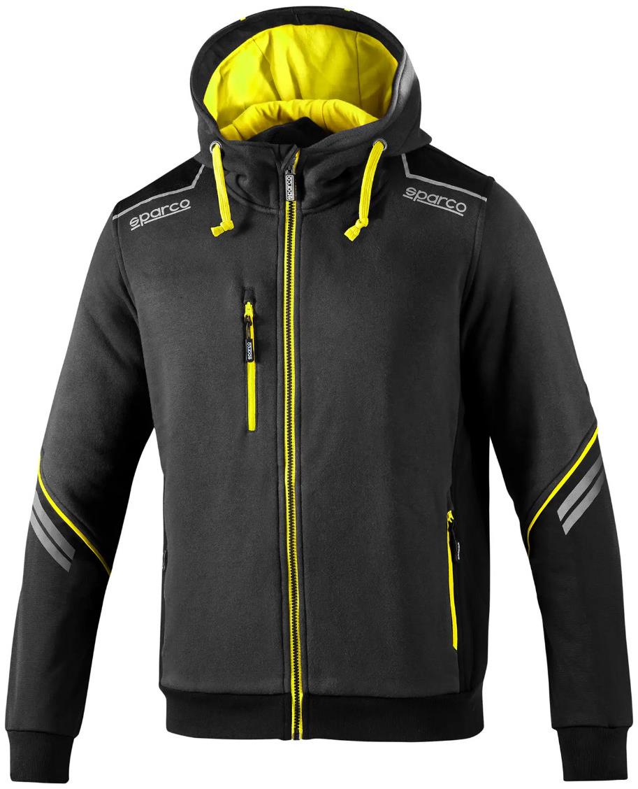 Sparco technická mikina Colorado, barva šedo-žlutá, velikost XXXL