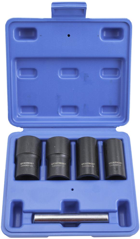 Quatros QS50927 Nástrčné hlavice na demontáž poškozených stržených šroubů 17-22 mm