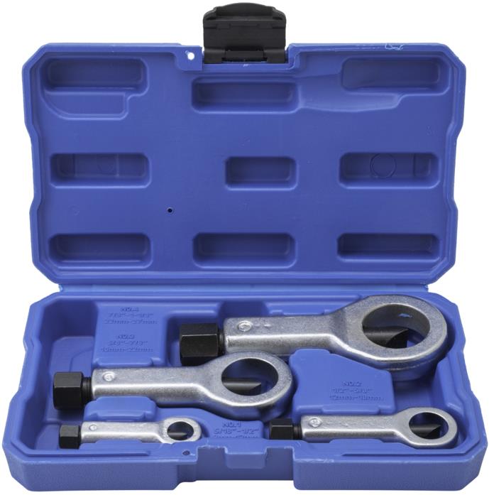 Quatros QS14227 Střihače poškozených, přirezlých matic, sada 4 kusů