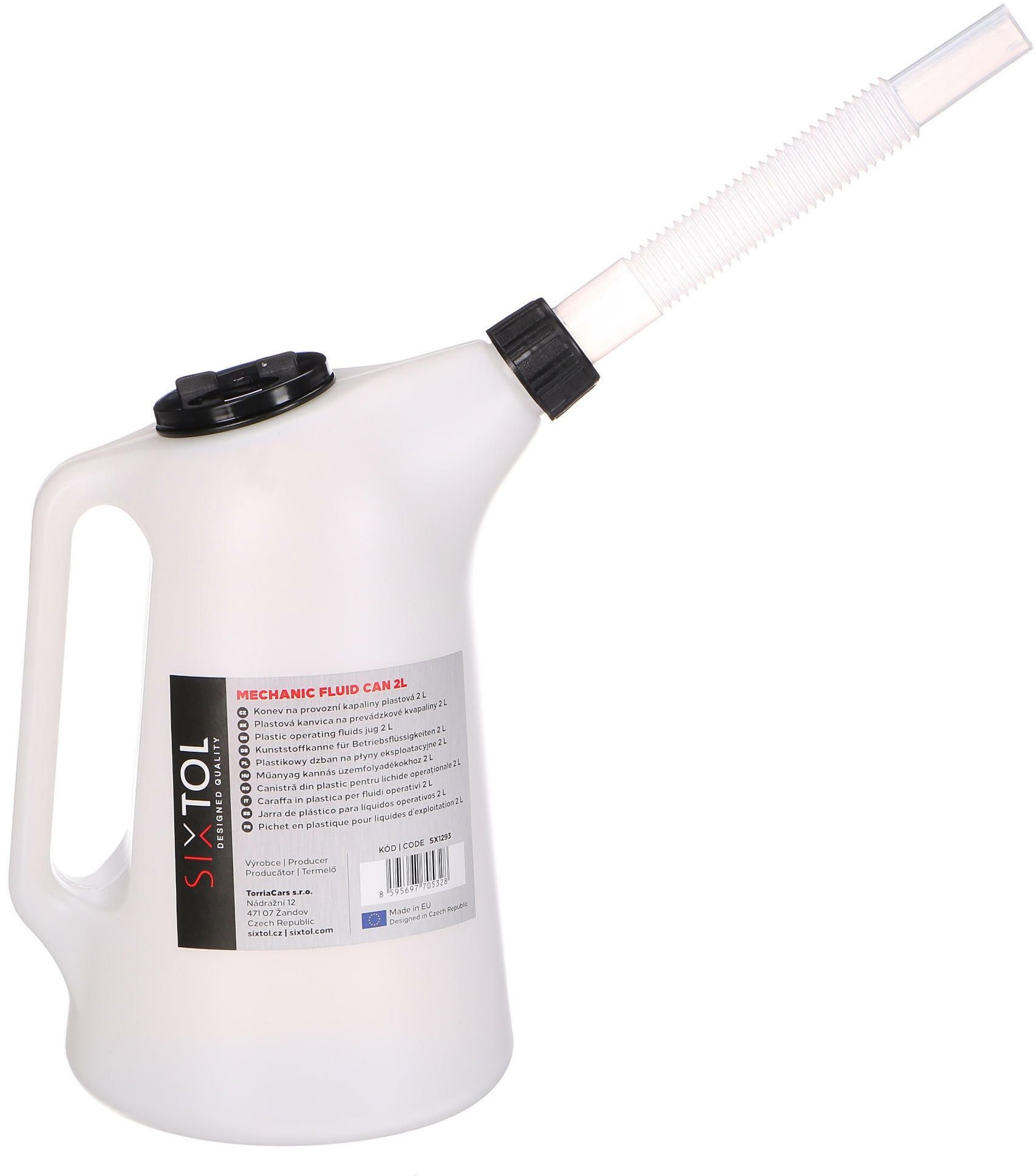 SIXTOL Konev na provozní kapaliny MECHANIC FLUID CAN, plastová, 2 l
