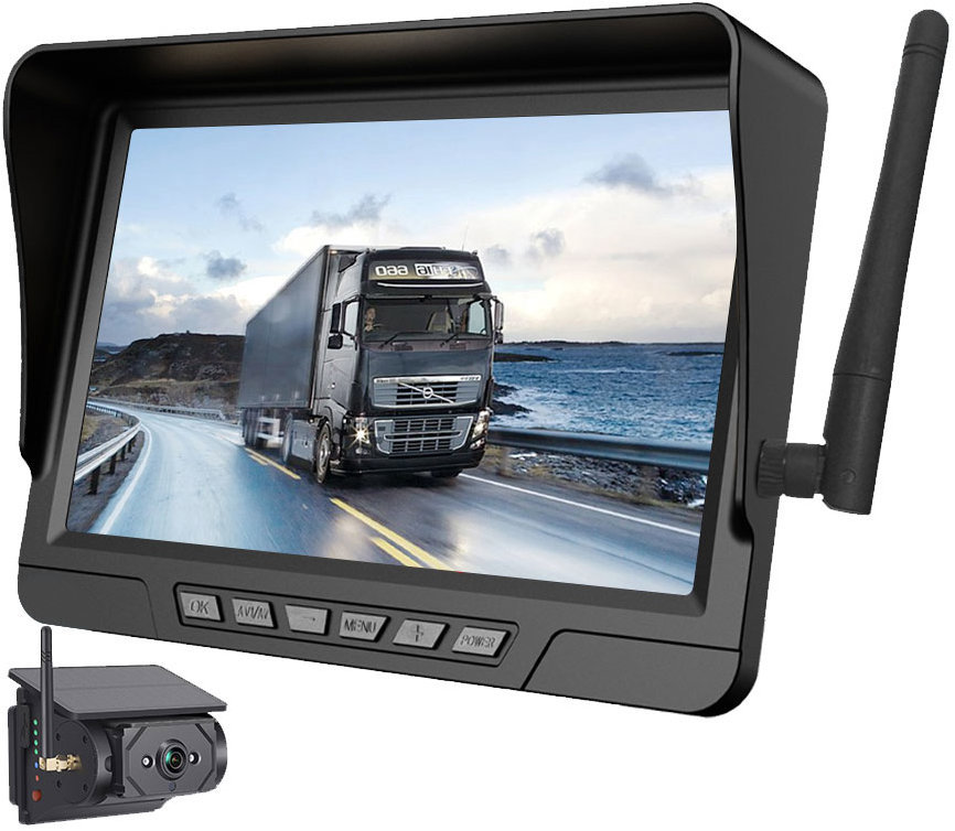 Xtech Bezdrátový parkovací a couvací set XQ12-F1, 7" LCD + 1 × solární kamera
