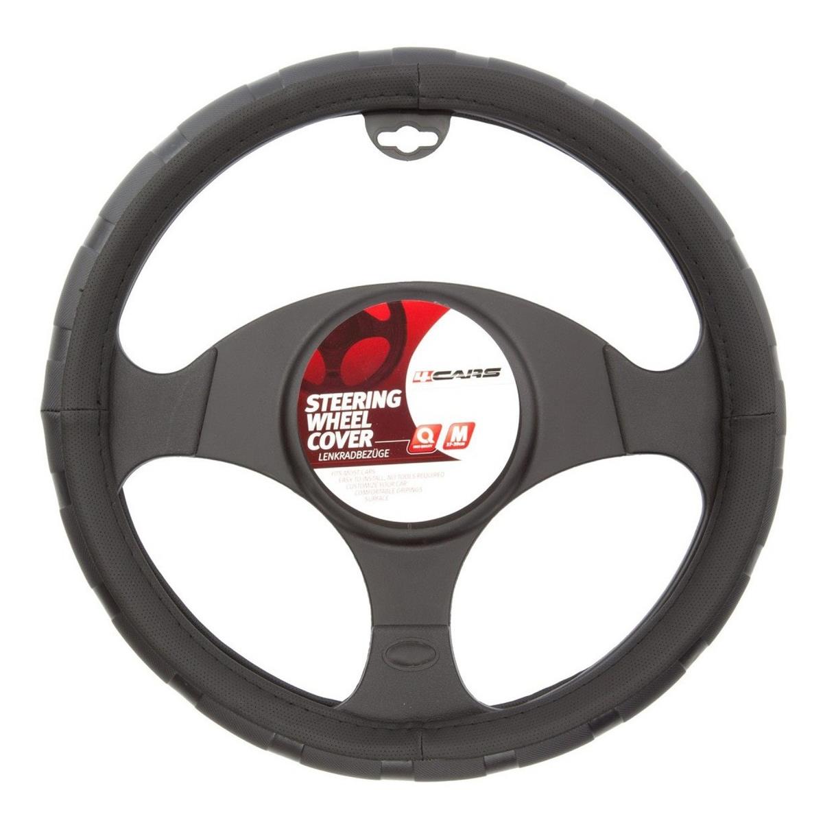 4CARS Potah volantu černý