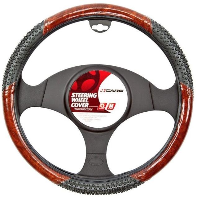 4CARS Potah volantu 37-39 cm imitace dřeva