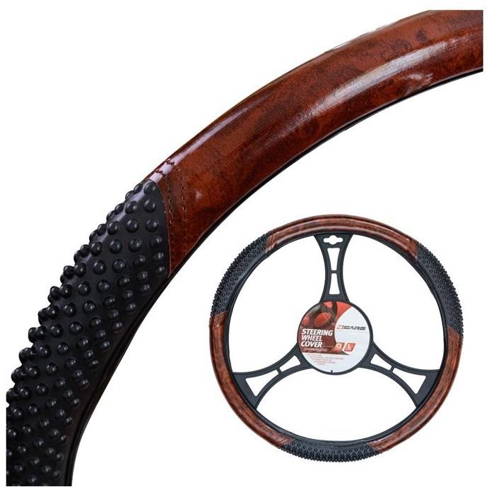 4CARS Potah volantu 39-41 cm imitace dřeva