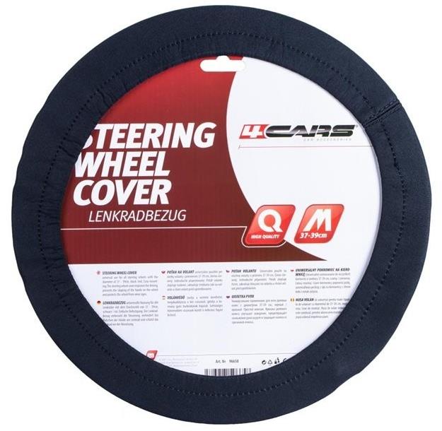 4CARS Potah volantu elastický černý