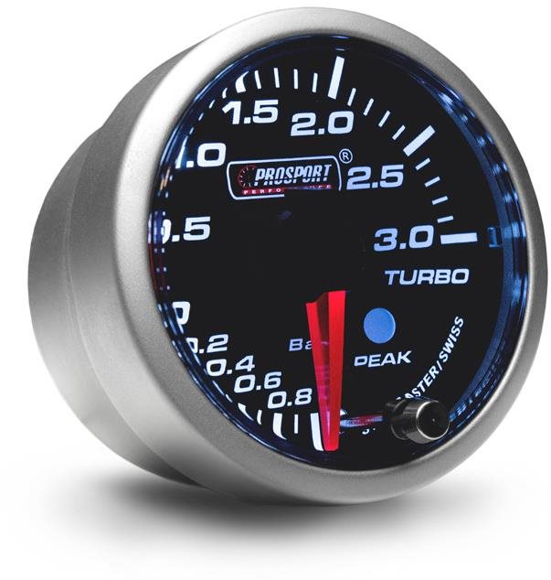 Prosport Performance Přídavný budík řady Premium, měřená hodnota tlak turba do 3 bar