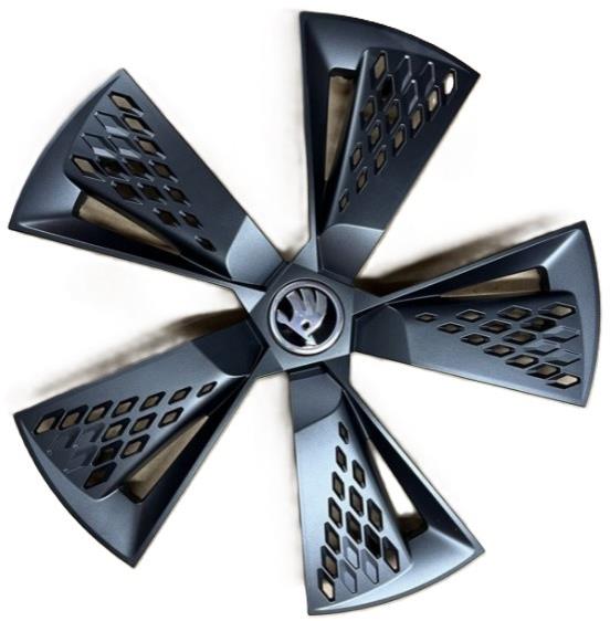 Škoda Kryt hliníkového disku pro 18" PROCYON antracitová-metalická