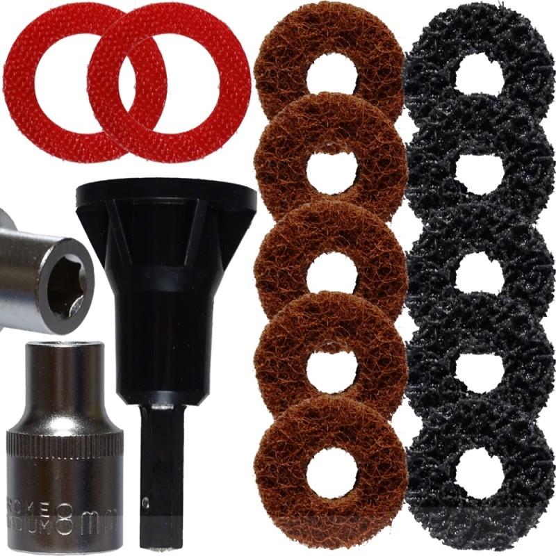 QUATROS Brusné kotouče na čištění nábojů a čepů pro 40 mm šroubováky 14 ks Quatros QS14040