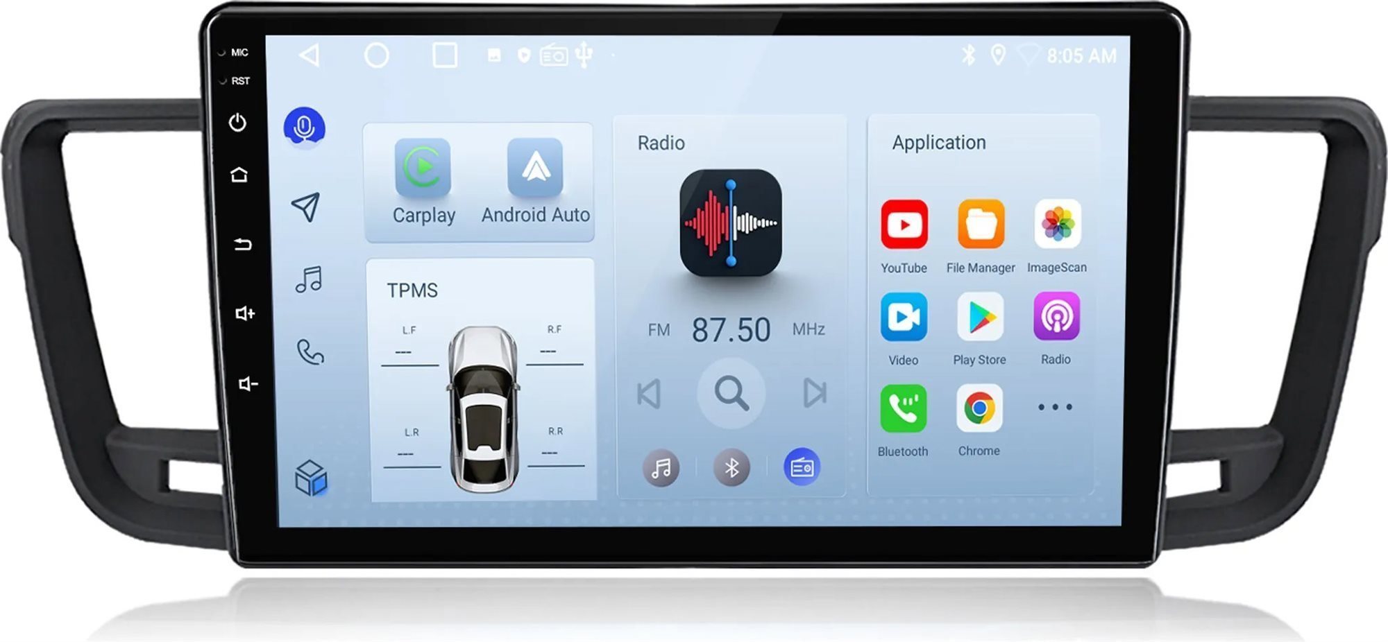 Ossuret Autorádio Peugeot 508 od 2011, CarPlay, Android, Bluetooth, GPS, DSP, DAB+, RDS, WiFi