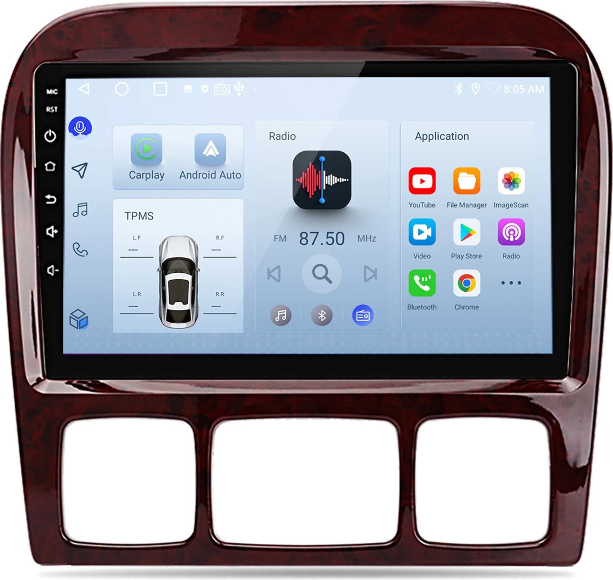 Ossuret Autorádio Mercedes W220 třídy S od 1998, CarPlay, Android, GPS, WiFi, DSP, DAB+, RDS