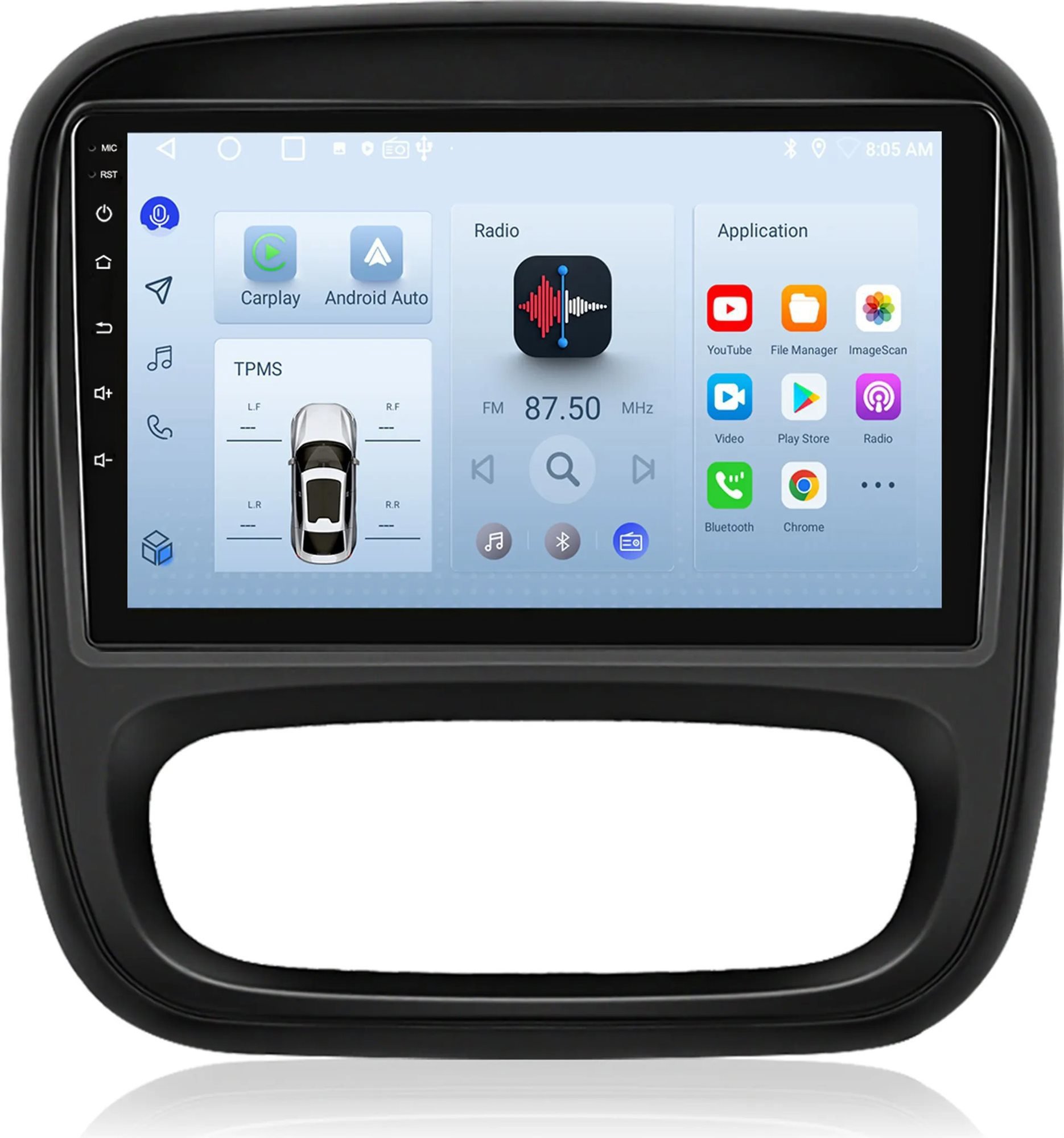 Ossuret Autorádio Renault Trafic 3 2015-2019, CarPlay, Android, GPS, WiFi, DAB+, RDS