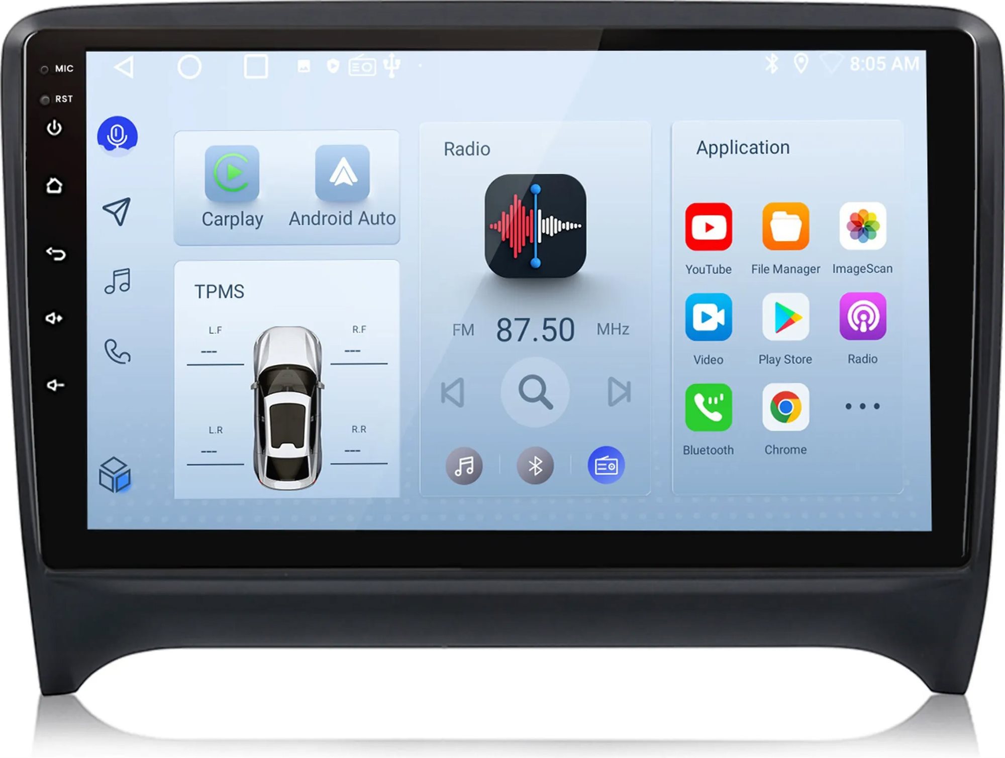 Ossuret Autorádio Audi TT 8J od 2006, CarPlay, Android, GPS, WiFi, DSP, DAB+, RDS