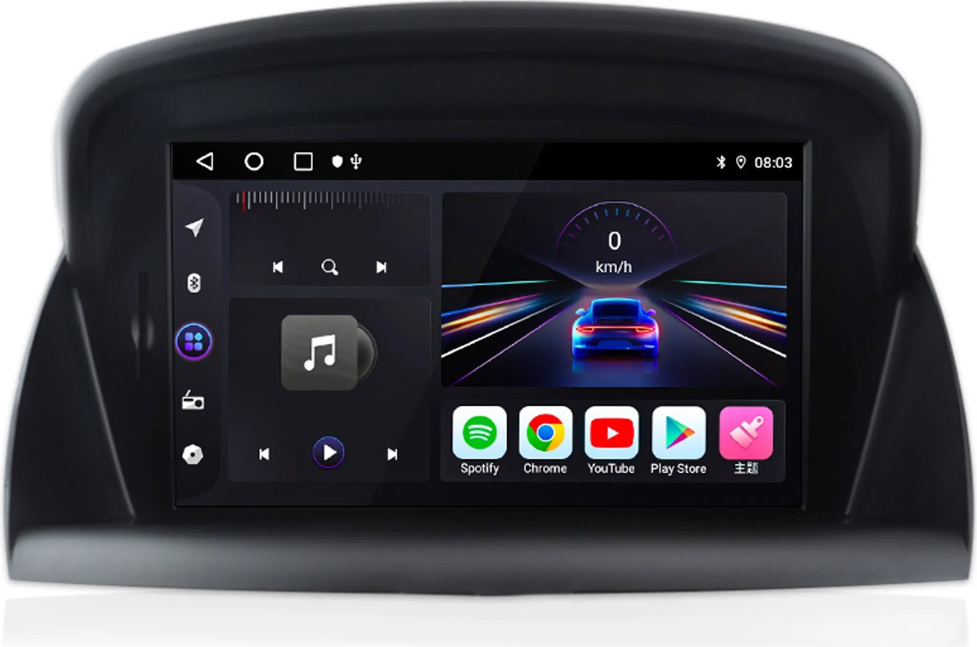 Ossuret Autorádio Peugeot 207 od 2006, CarPlay, Android, GPS, WiFi, DSP, Rámeček 4 + 32 GB