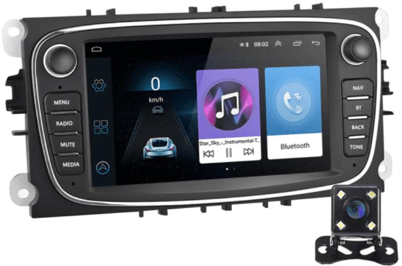 PODOFO 2din Autorádio Ford Galaxy Focus Mondeo S-Max Galaxy C-Max Focus Kuga, GPS Navigace Android