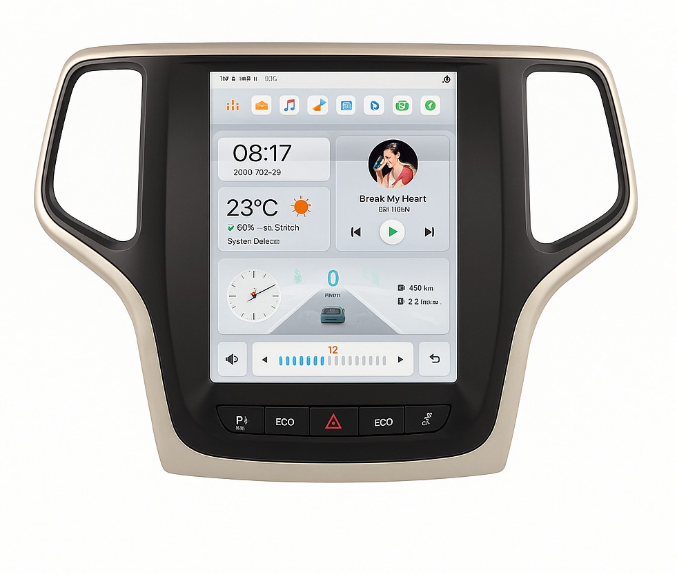 Ossuret Autorádio Jeep Grand Cherokee 2014–2022,  Android, CarPlay, GPS, 2DIN