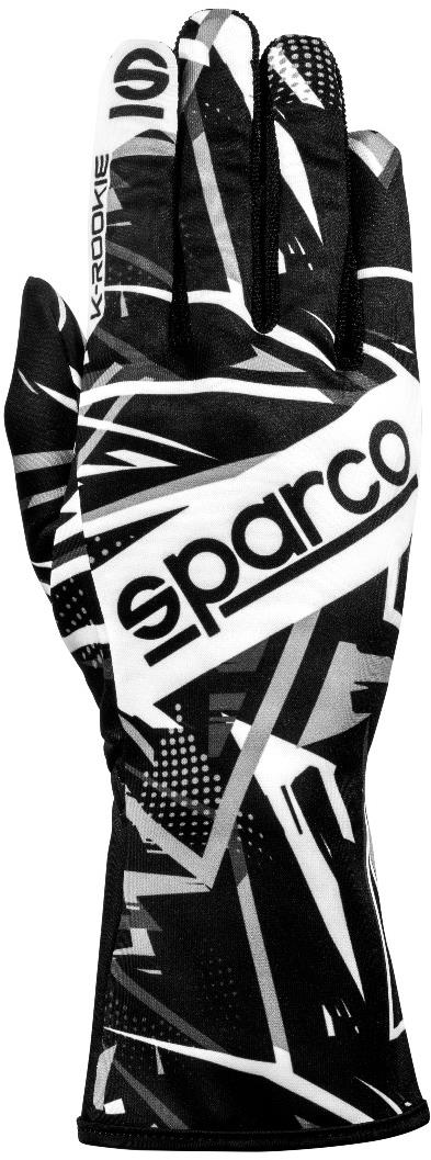 Sparco Kartingové rukavice K-ROOKIE, černo-bílé, vel. 6