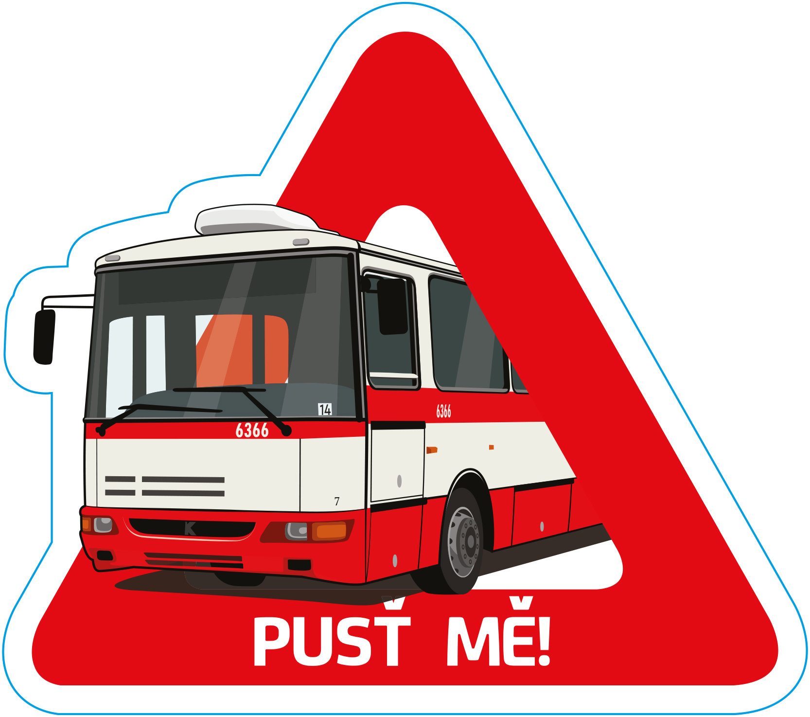 Dopravní svět Samolepka PUSŤ MĚ!, autobus B961