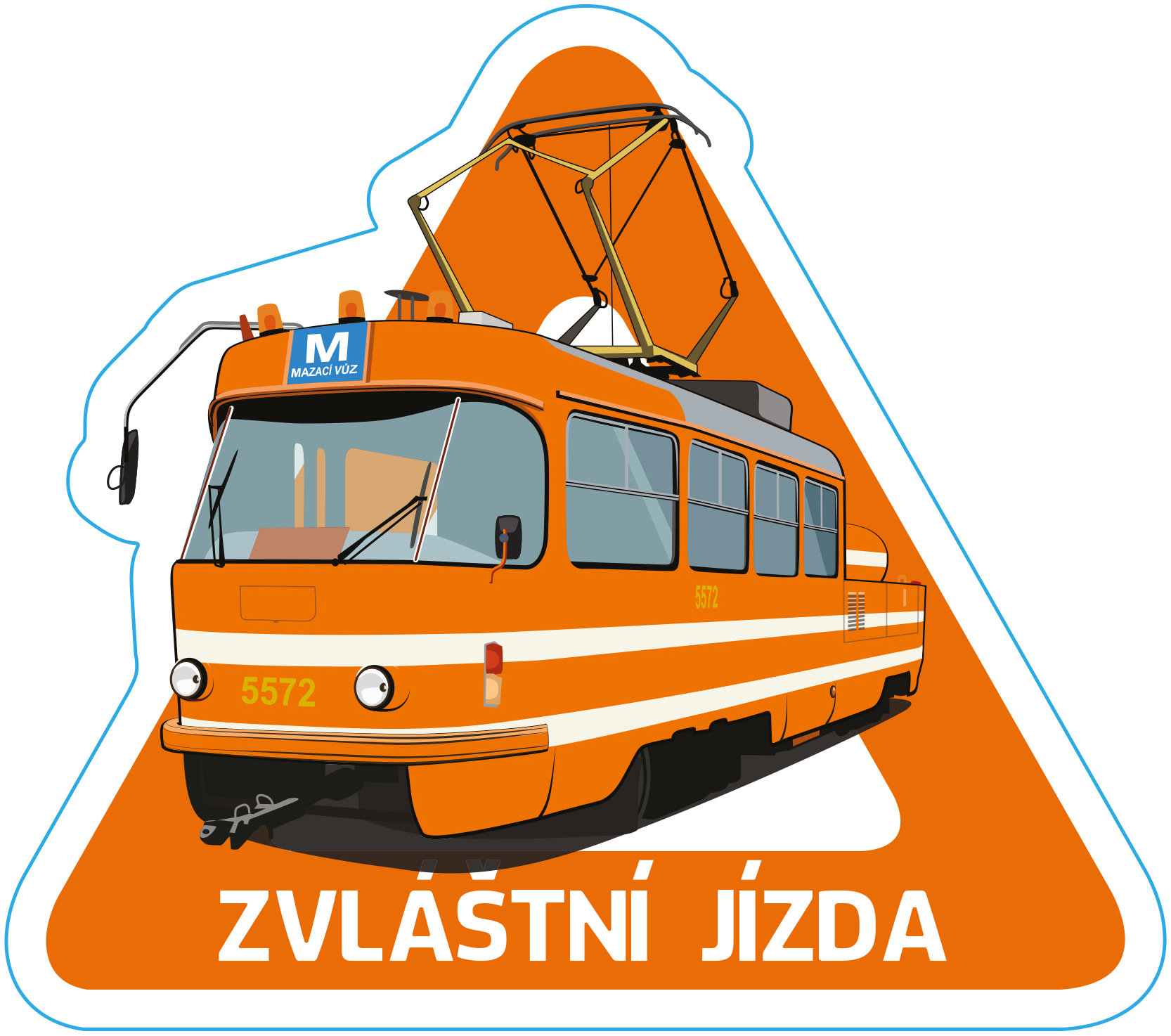 Dopravní svět Samolepka ZVLÁŠTNÍ JÍZDA, mazačka