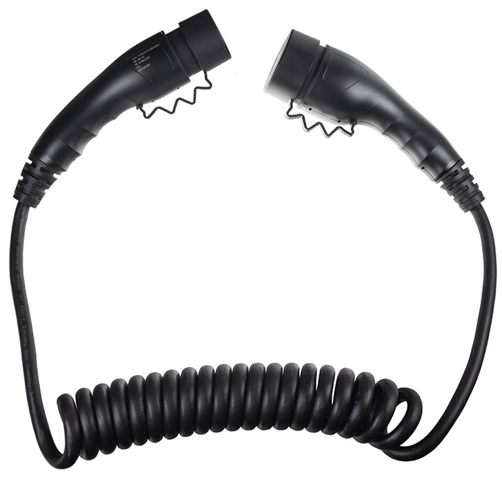Sectron Nabíjecí kabel spirálový - Type 2 / Type 2, 11 kW, 3 × 16 A, 400 V, 2,5 m