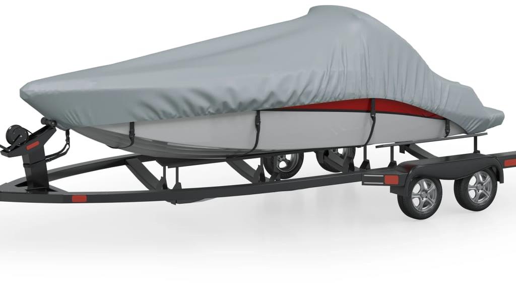 SHUMEE Šedá přikrývka pro člun, délka 427 - 488 cm, šířka 173 cm