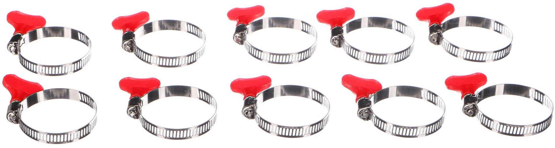 SIXTOL Mechanic Connect Hadicová spona s motýlkem, 32-44 mm, 10 ks
