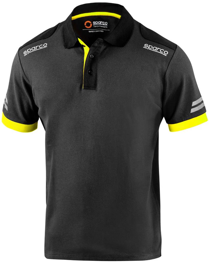 Sparco technické polo triko Toledo, barva šedo-žlutá, velikost S