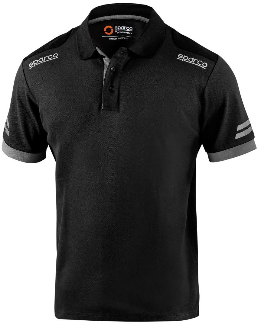 Sparco technické polo triko Toledo, barva černo-šedá, velikost S