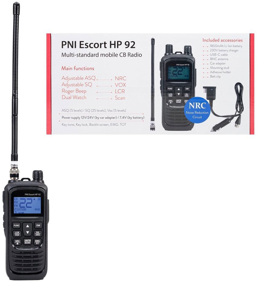 PNI Escort HP 92 přenosná CB radiostanice, 4 W, AM / FM