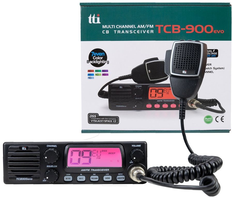 TTi TCB-900 EVO CB radiostanice, DSS, Dual Watch, 12 / 24 V
