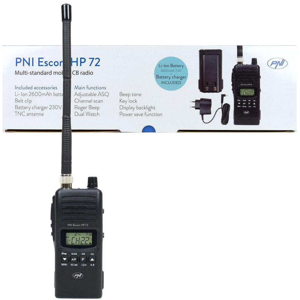 PNI Escort HP 72 přenosná CB radiostanice, 4 W, AM / FM