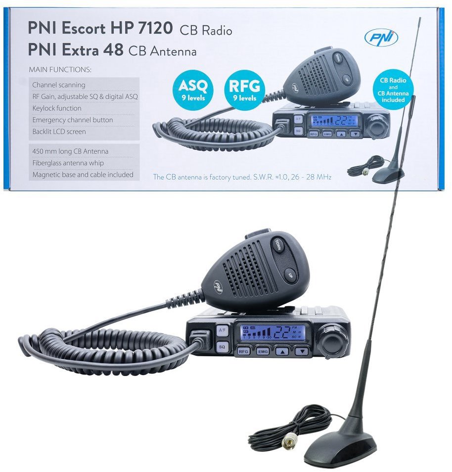 PNI Escort HP 7120 ASQ sada s CB anténou PNI Extra 48