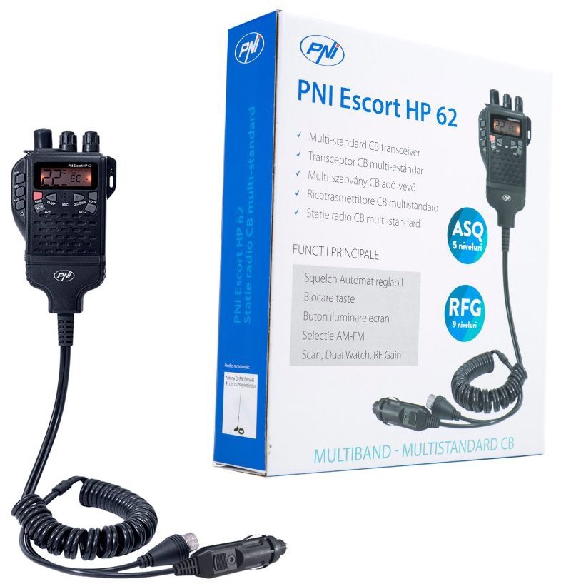 PNI Escort HP 62 přenosná CB radiostanice, 4 W, 12 V