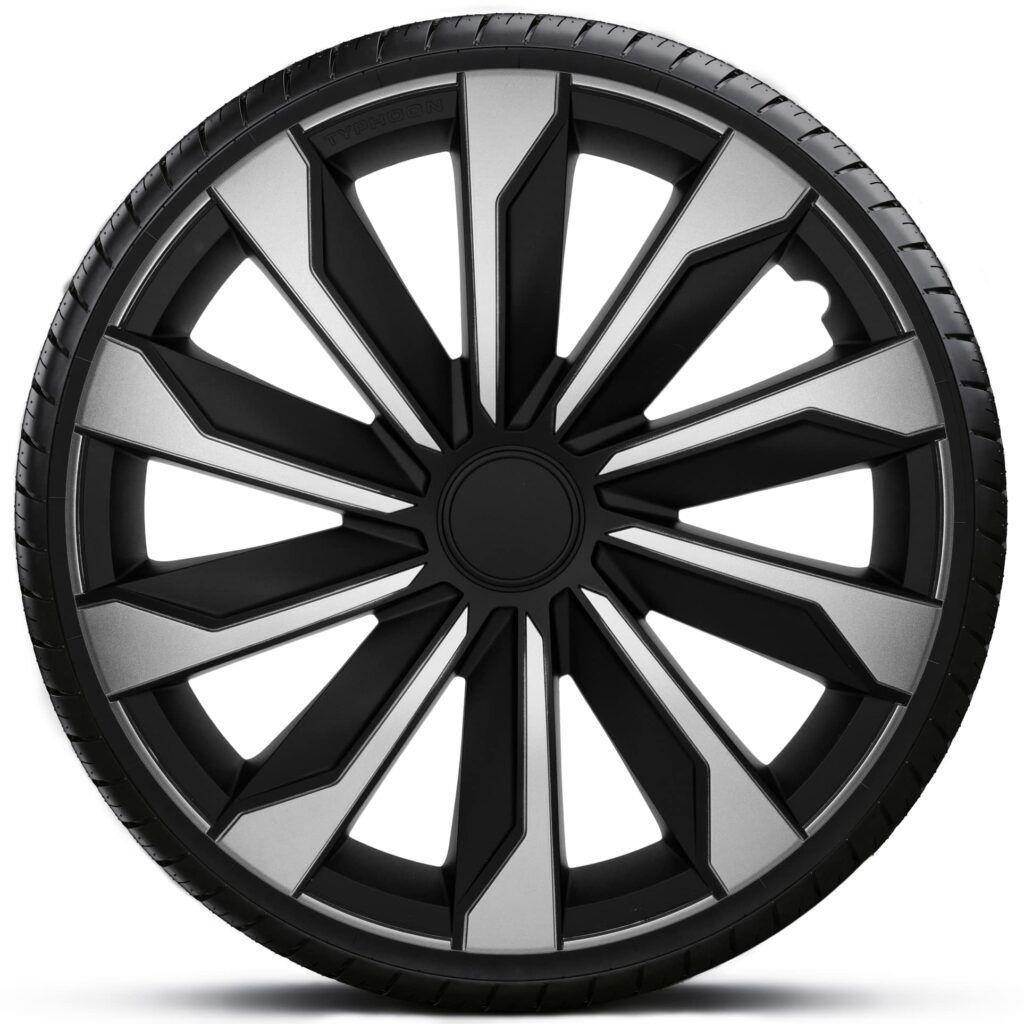 BM Moto poklice typhoon silver black 14"