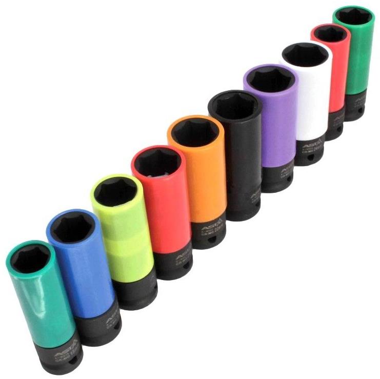 ASTA Úderové násadkové klíče pro hliníkové ráfky 15-24 mm A-WN1210 ks