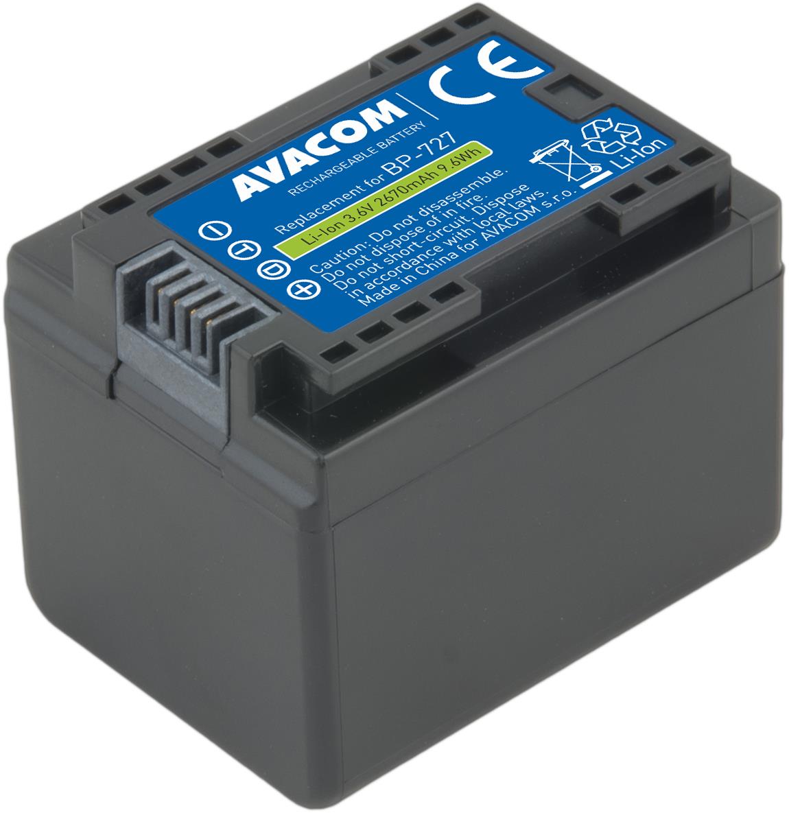AVACOM Canon BP - 727 Li-Ion 3.6 V, 2670 mAh, 9.6 Wh