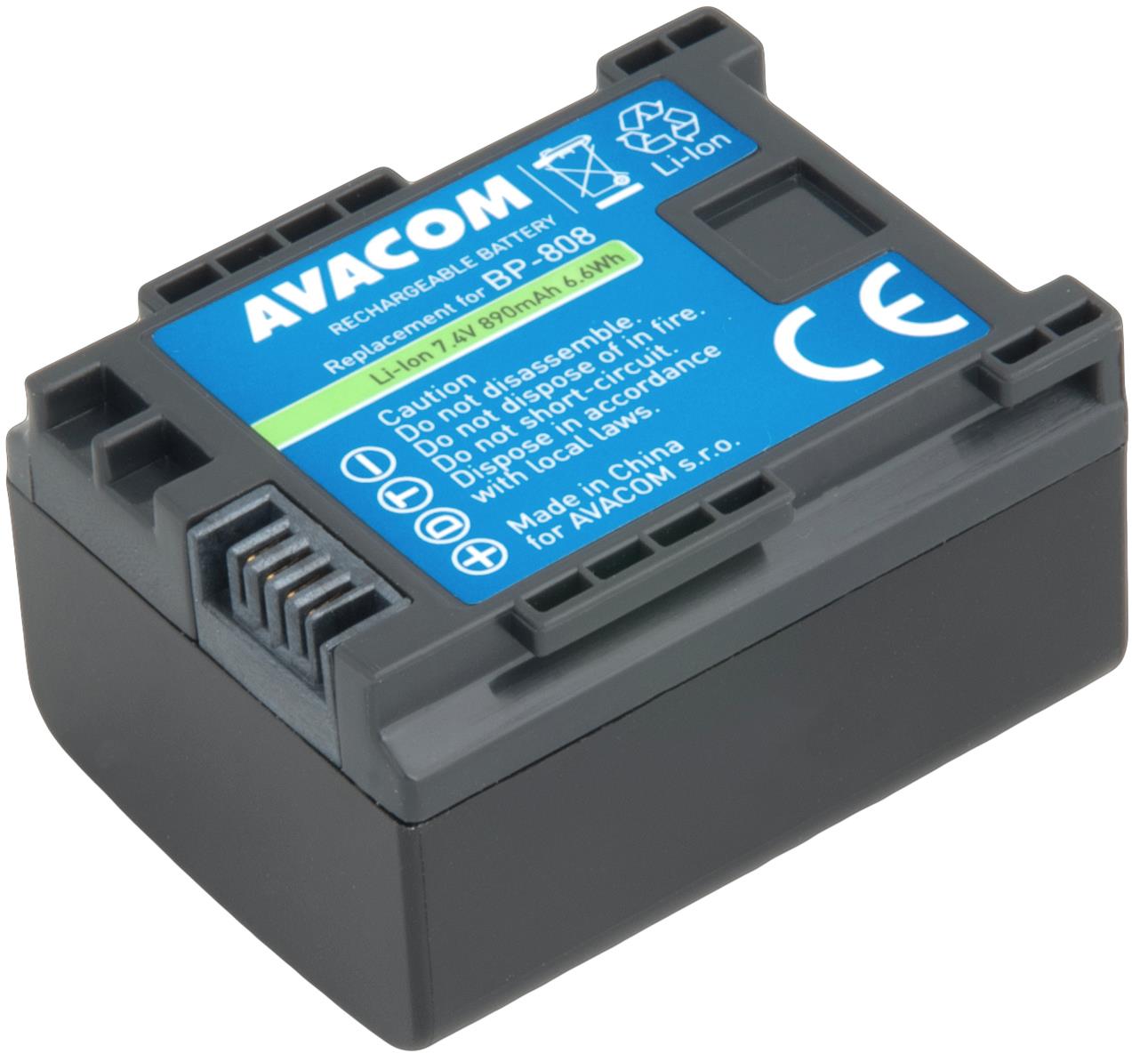 AVACOM Canon BP - 808 Li-ion 7.4 V, 890 mAh, 6.6 Wh