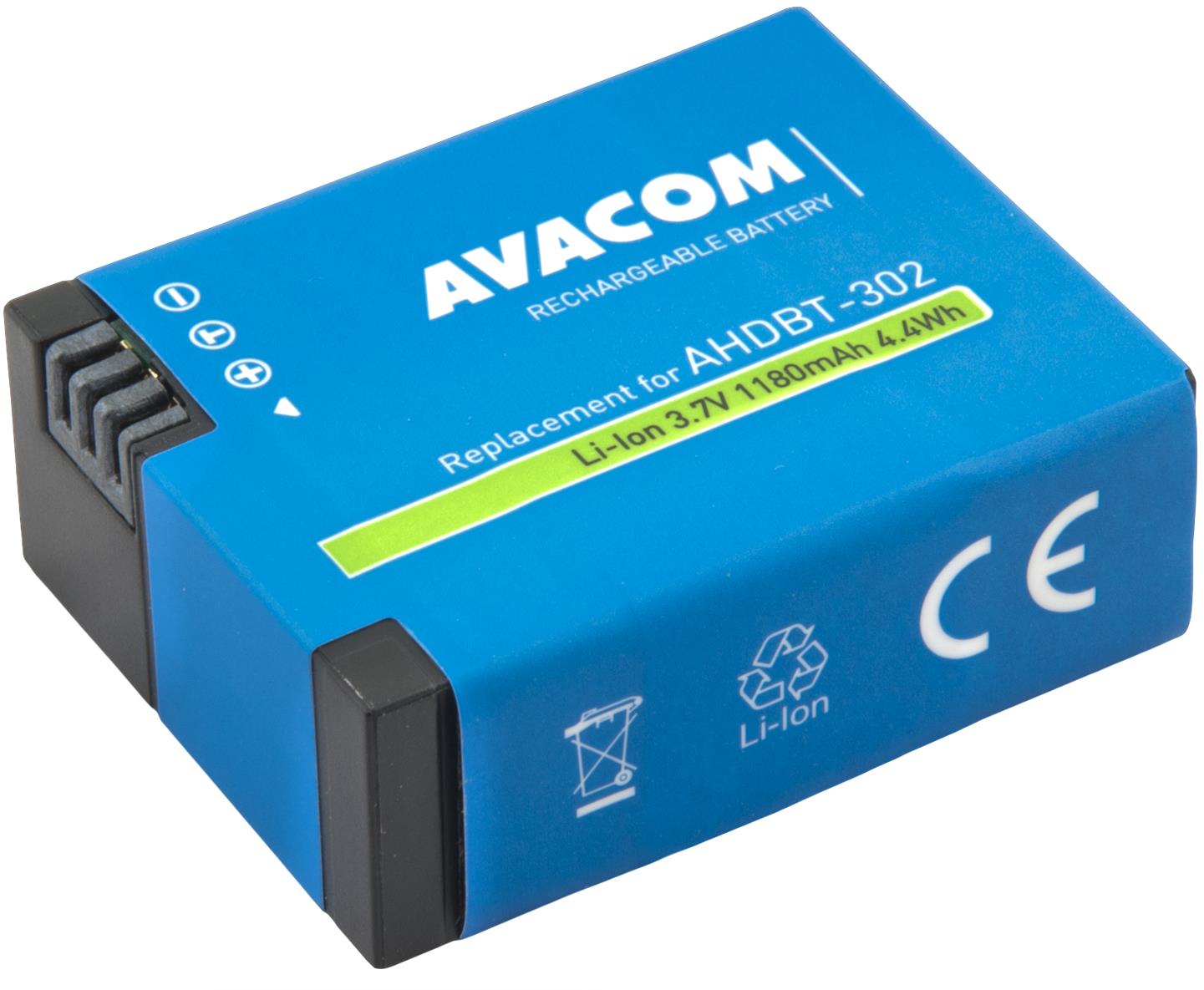 AVACOM GoPro AHDBT - 302 Li-Ion 3.7 V, 1180 mAh, 4.4 Wh