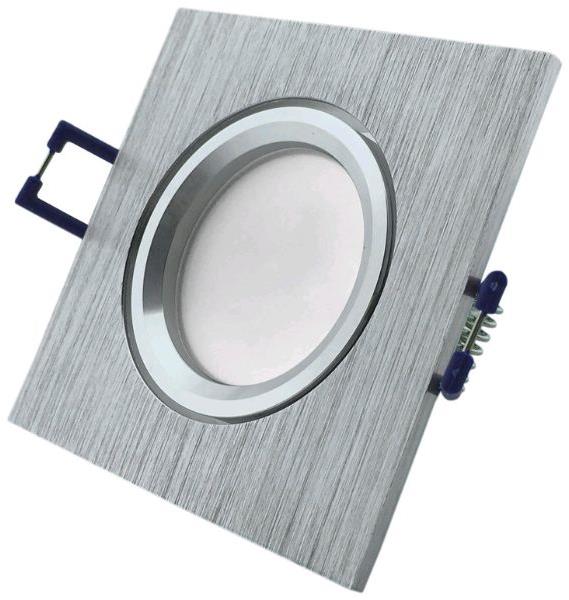 Avide Designové podhledové bodové svítidlo výklopné, drásaný hliník, včetně patice GU10, čtverec