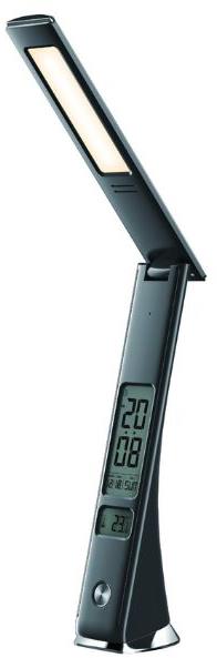 Avide Kožená stmívatelná LED stolní lampička s displejem