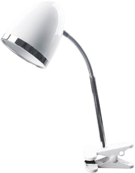 Avide Stolní lampa s klipem, bílá