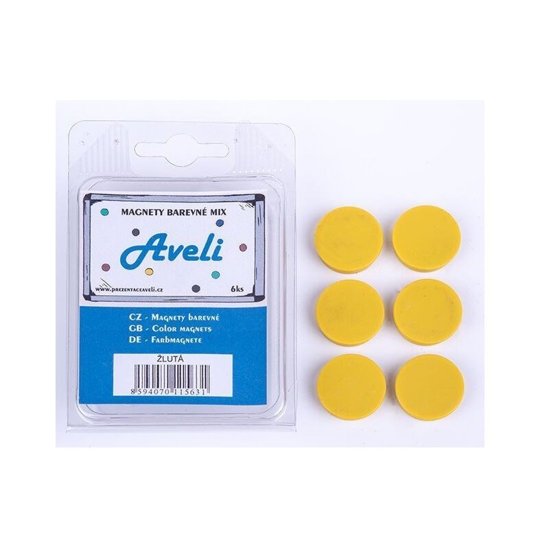 AVELI 24 mm, žlutý - balení 6 ks