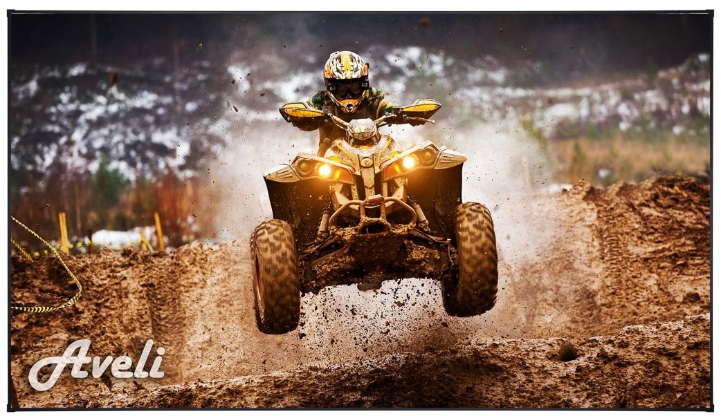 AVELI PREMIUM plátno v pevném rámu 100 palců (16:9)