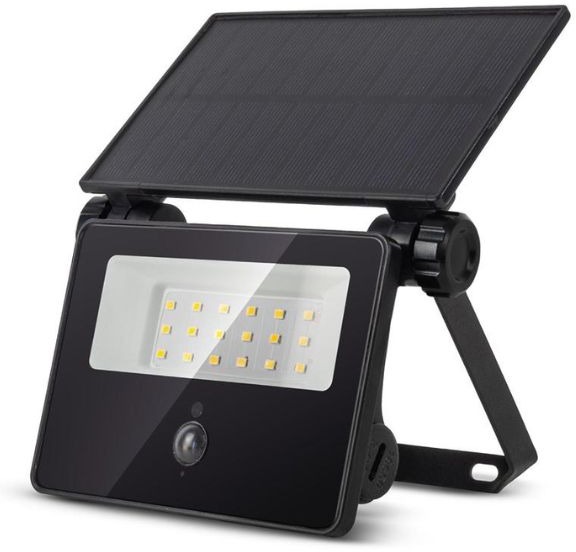 AVIDE Výkonný solární LED reflektor s čidlem pohybu 8 W 700 lm, denní