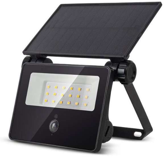 AVIDE Solární LED reflektor s čidlem pohybu 4 W 400 lm, denní