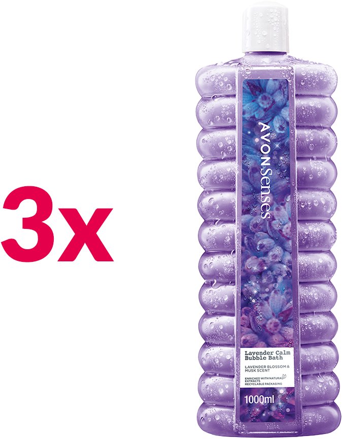 Avon Pěna do koupele s vůní levandule a mošusu 1000 ml - 3 ks