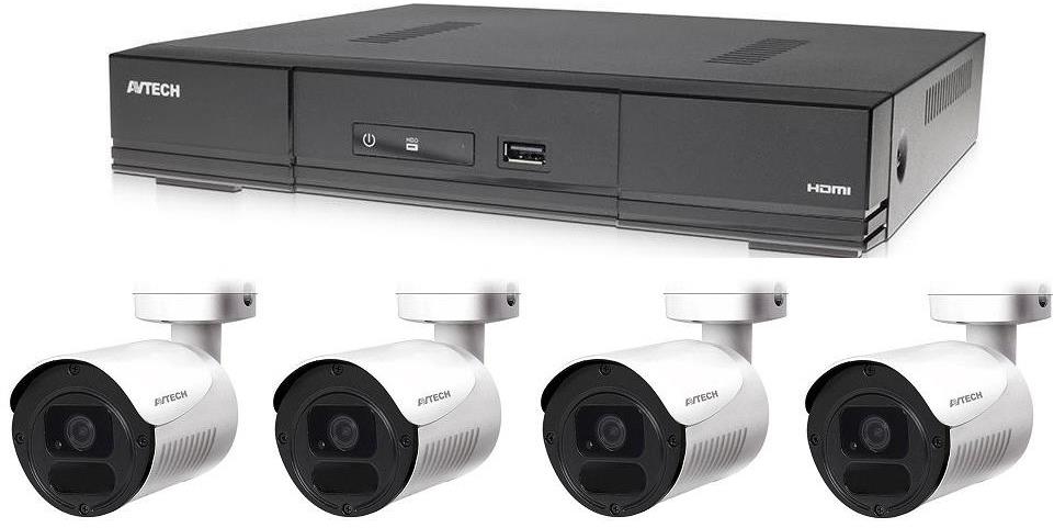 AVTECH Kamerový set - 1× DVR DGD1005AV, 4× 5MPX Bullet kamera DGC5105TS, 2× napájecí zdroj