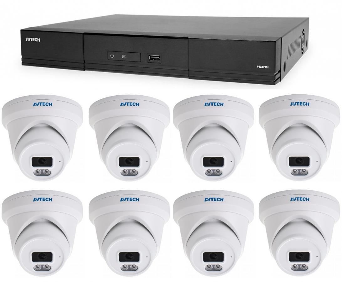AVTECH Kamerový set s NVR AVH2109AX a 8 IP Dome kamerami
