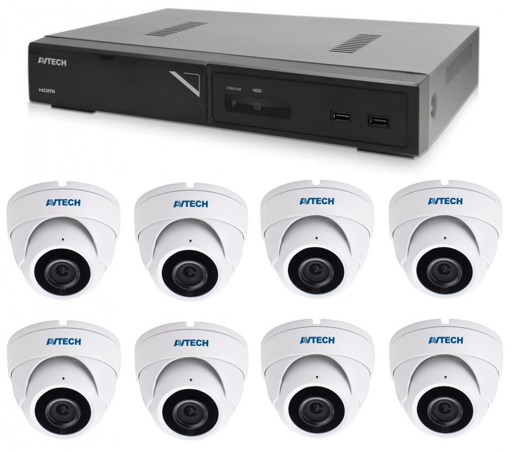 AVTECH NVR AVH1109 s 8x 8MPX IP Dome kamerami